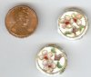 2 18x6mm White Cloisonné Disks